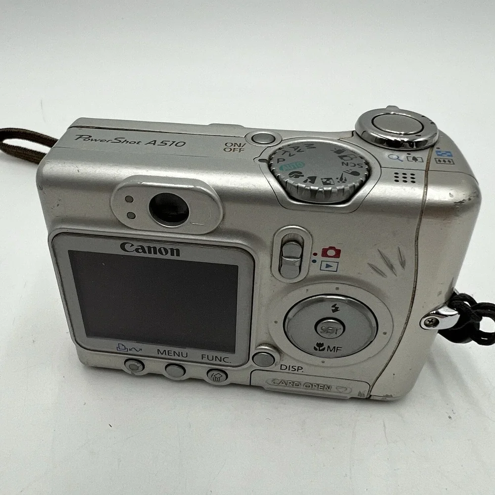 Canon PowerShot A510 3.2MP Digital Camera Silver For Parts